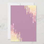  Glitter Drips Light Blue Sweet 16   招待状 (裏面)