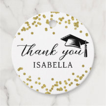 Glitter Dust Confetti Graduation Thank You