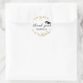 Glitter Dust Confetti Graduation Thank You ラウンドシール (バッグ)