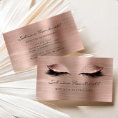 Glitter Eyes Rose Gold Metallic Lash Extension 名刺