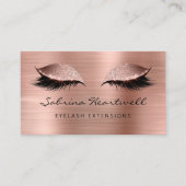 Glitter Eyes Rose Gold Metallic Lash Extension 名刺 (正面)