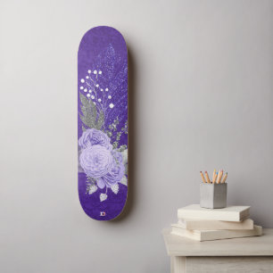 Glitter Feathers and Purple Roses Dd Brand スケートボード