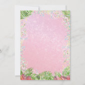 Glitter Flamingle Sequin Girl Birthday  招待状 (裏面)