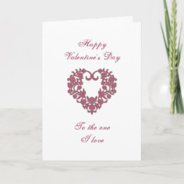 Glitter Flourish Valentine Greeting Card シーズンカード