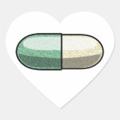 Glitter Fluoxetine ハートシール (正面)