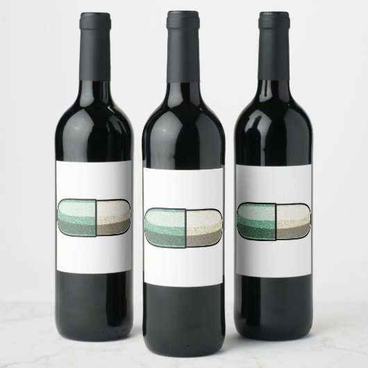 Glitter Fluoxetine ワインラベル (ボトル)