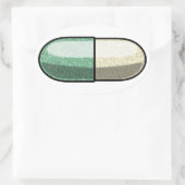 Glitter Fluoxetine 楕円形シール (バッグ)