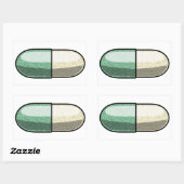 Glitter Fluoxetine 長方形シール (シート)