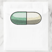 Glitter Fluoxetine 長方形シール (バッグ)