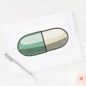 Glitter Fluoxetine 長方形シール (封筒)