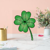 Glitter Four Leaf Clover アクリルサイン (ウェディング)