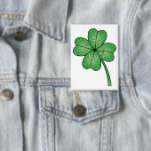 Glitter Four Leaf Clover 缶バッジ (インサイチュ)