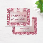 Glitter Frame Pink Bow discount card (デスク)