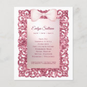 Glitter frame pink bow flyer チラシ (正面)