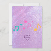 Glitter, Glam, & K-Pop Birthday Party 招待状 (裏面)