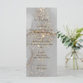 Glitter Gold Alcohol Ink Chic Flat Menu メニュー (スタンド正面)