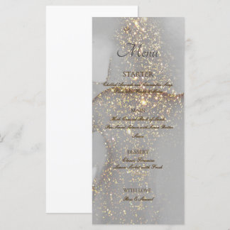 Glitter Gold Alcohol Ink Chic Flat Menu メニュー