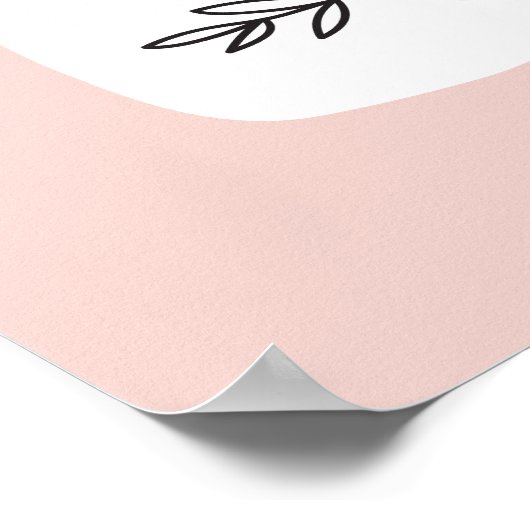 Glitter Gold Pastel Birthday Cake Illustration ポスター (角)