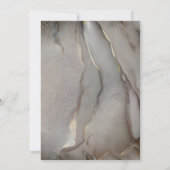 Glitter GradCap,Silver Drips,Marble Navy Blue 招待状 (裏面)