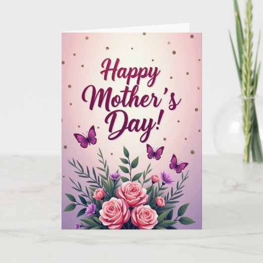 Glitter Happy Mothers Day Card カード (正面)