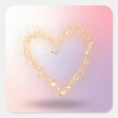 Glitter Heart スクエアシール (正面)