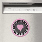 Glitter Heart Breast Cancer Awareness Design マグネット (インサイチュ (食洗機))
