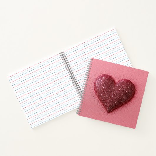 Glitter heart notebook. ノートブック (内部)