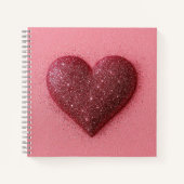 Glitter heart notebook. ノートブック (正面)