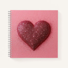 Glitter heart notebook. ノートブック