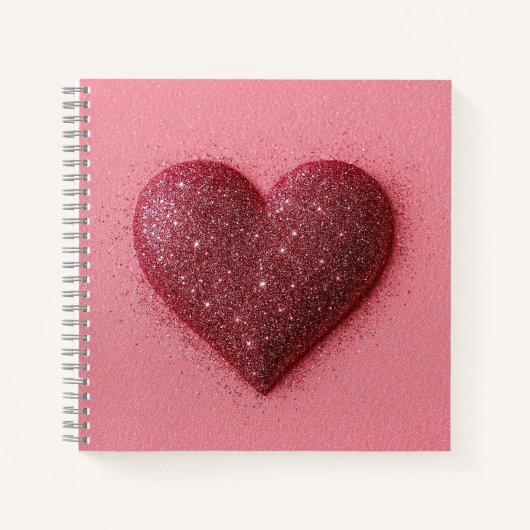 Glitter heart notebook. ノートブック (正面)