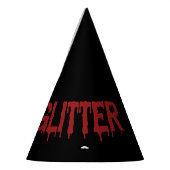 Glitter in Blood Typografie パーティーハット (左)