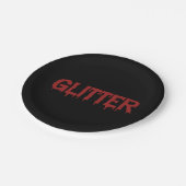 Glitter in Blood Typografie  ペーパープレート (アングル)