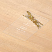Glitter Ink Transparent Acrylic Invitation アクリル招待状 (レイダウン)