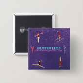 Glitter Leo's - The Ultimate Gymnastics Shop 缶バッジ (正面&裏面)