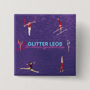Glitter Leo's - The Ultimate Gymnastics Shop 缶バッジ