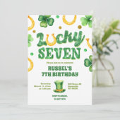 Glitter Lucky Seven St Patrick Birthday 招待状 (スタンド正面)