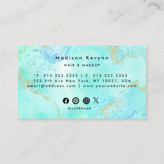  Glitter Marble Agate  名刺 (裏面)