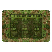 Glitter Measuring Conversion Kitchen Measure Guide マグネット (横)