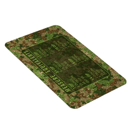 Glitter Measuring Conversion Kitchen Measure Guide マグネット (右側)