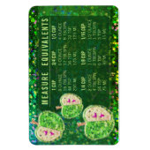 Glitter Measuring Conversion Kitchen Measure Guide マグネット (縦)