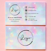 Glitter Opal Business Logo Social Media 名刺