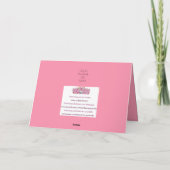 Glitter pink flamingo heart シーズンカード (裏面)