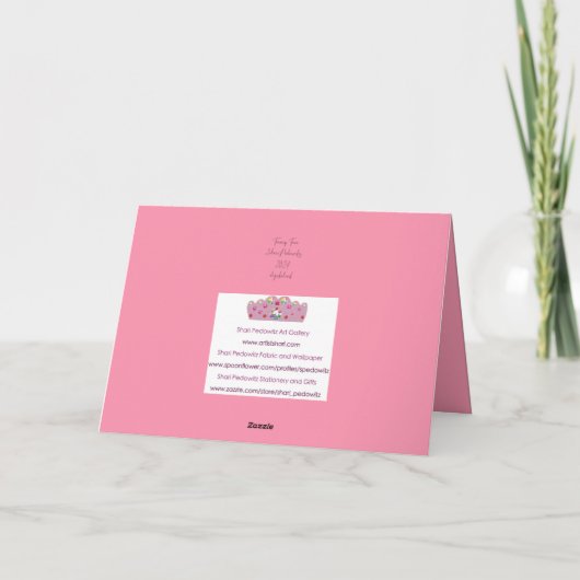 Glitter pink flamingo heart シーズンカード (裏面)