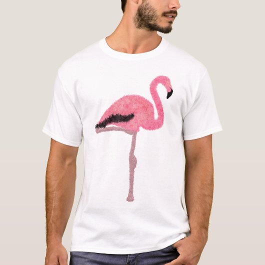 Glitter pink flamingo tシャツ (正面)