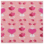 glitter pink heart vibrant romantic wallpaper ファブリック (見本)