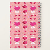 glitter pink hearts luxe romantic sweet pattern ノートブック (裏面)