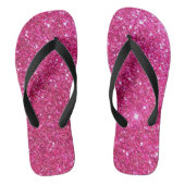 Glitter Pink Slippers for Women - Elegant ビーチサンダル (フットベッド)