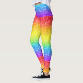 Glitter Rainbow Fade Pattern – Sparkling Color  レギンス (左)