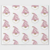 Glitter Santa Script Cute Modern Christmas  ラッピングペーパー (フラット)