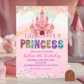Glitter Sequin Fourever a princess birthday 招待状